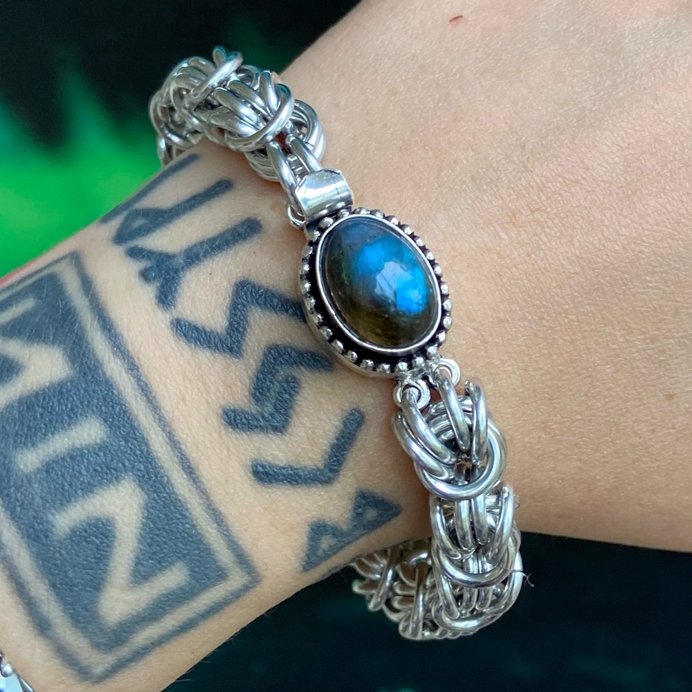 Labradorite maille bracelets 2 - Picture 2 of 16